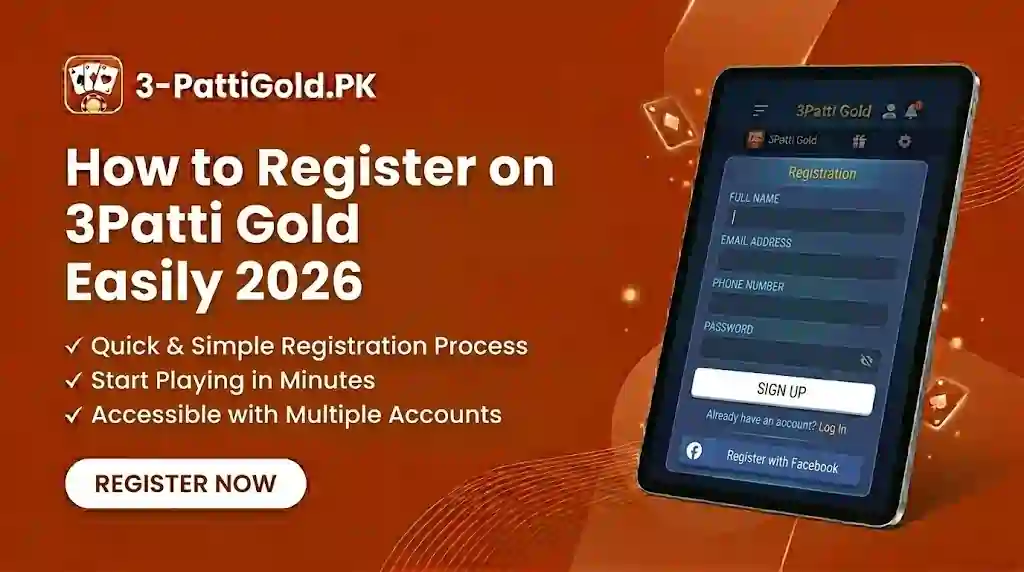 Register on 3Patti Gold